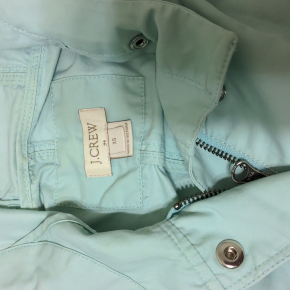 J. Crew hooded zip up, button up long sleeve jacket. Size XS. Good condition - Picture 2 of 9
